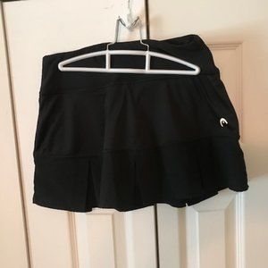Black Head Tennis Skort XS